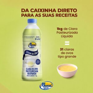 Clara líquida PET 1Kg - Caixa com 6 unidades