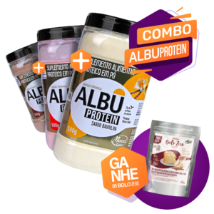 COMBO Compre 3 AlbuProtein e ganhe um Bolo Zero!