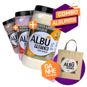 COMBO Compre 3 AlbuProtein e ganhe uma Ecobag Exclusiva!